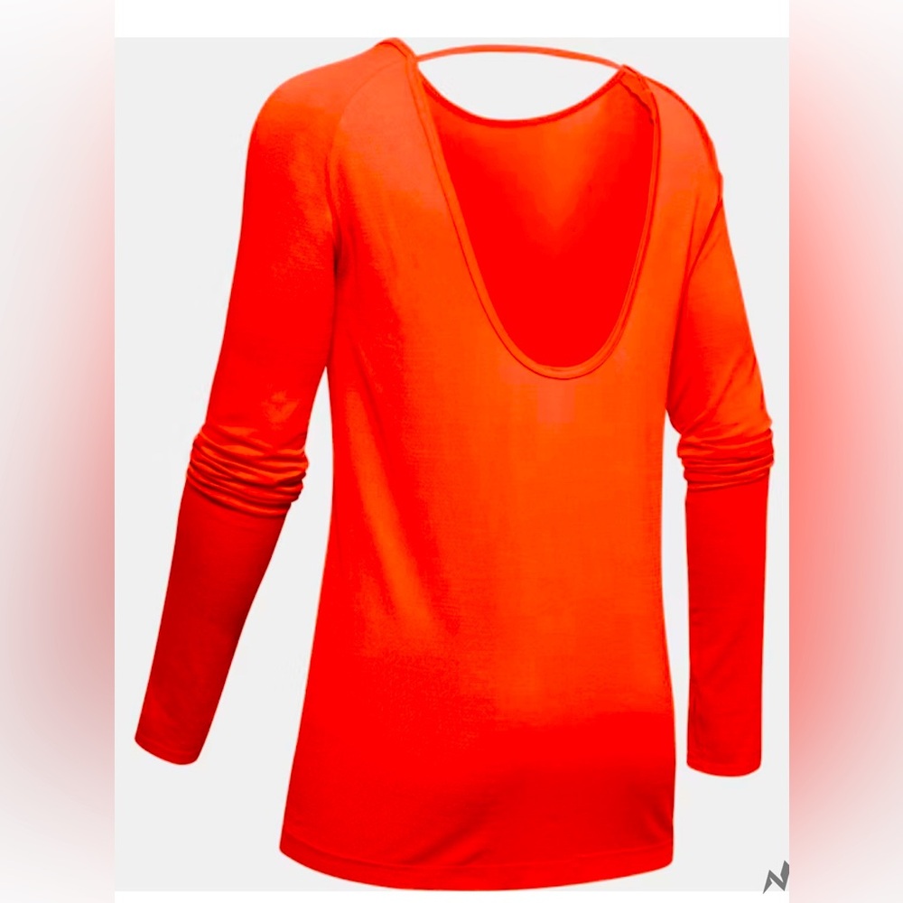Under Armour Vanish orange seamless long sleeve athletic top women’s S